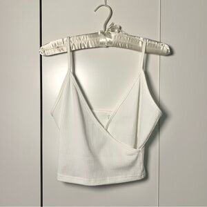 Ribbed White Tank Top